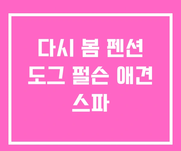 다시 봄 펜션 도그 펄슨 애견 스파 다시 봄 펜션 도그 펄슨 애견 스파