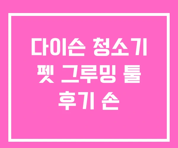 다이슨 청소기 펫 그루밍 툴 후기 손 다이슨 청소기 펫 그루밍 툴 후기 손