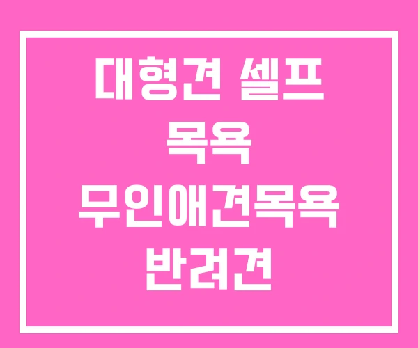 대형견 셀프 목욕 무인애견목욕 반려견 대형견 셀프 목욕 무인애견목욕 반려견