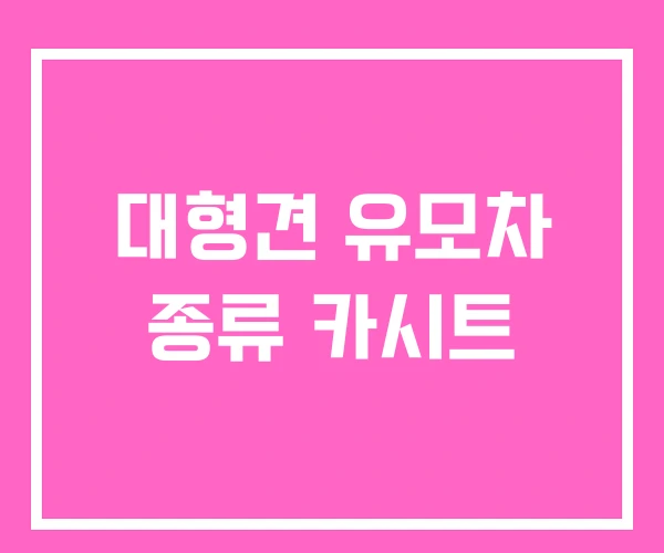 대형견 유모차 종류 카시트 대형견 유모차 종류 카시트