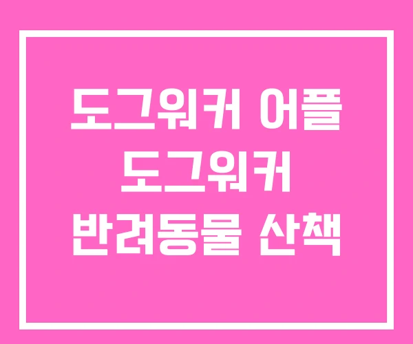 도그워커 어플 도그워커 반려동물 산책 도그워커 어플 도그워커 반려동물 산책