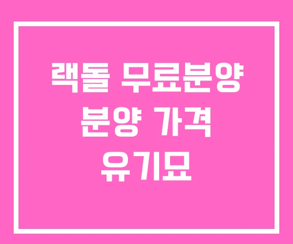 랙돌 무료분양 분양 가격 유기묘
