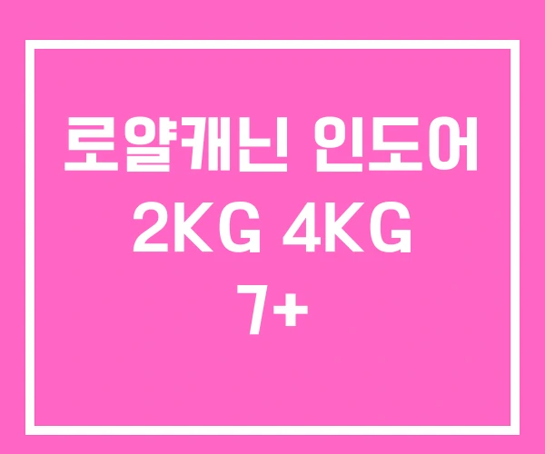로얄캐닌 인도어 2KG 4KG 7+ 로얄캐닌 인도어 2KG 4KG 7+