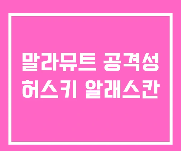 말라뮤트 공격성 허스키 알래스칸 말라뮤트 공격성 허스키 알래스칸