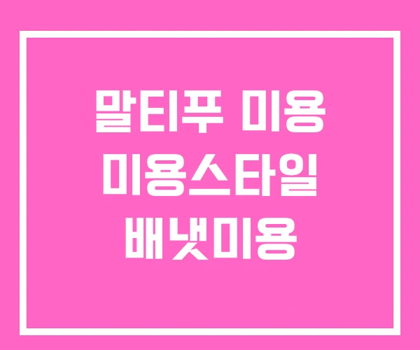 말티푸 미용 미용스타일 배냇미용