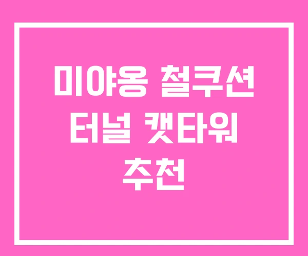 미야옹 철쿠션 터널 캣타워 추천