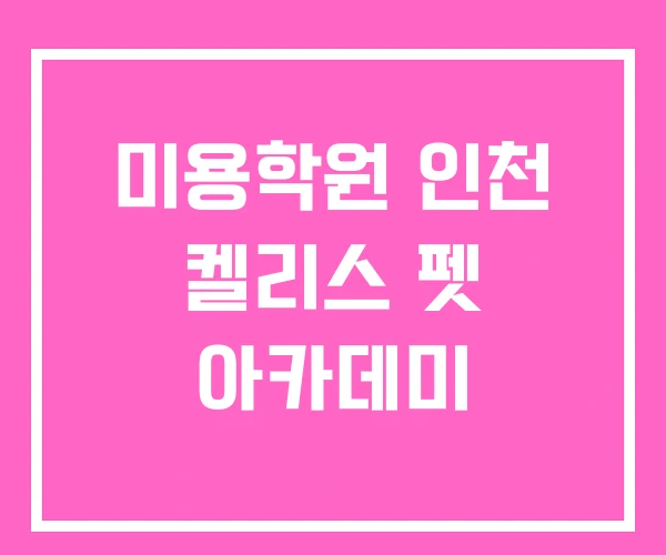 미용학원 인천 켈리스 펫 아카데미 미용학원 인천 켈리스 펫 아카데미