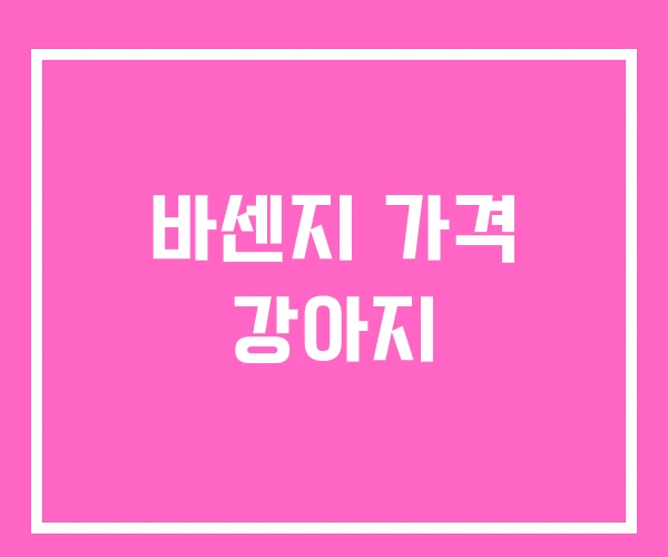 바센지 가격 강아지 바센지 가격 강아지