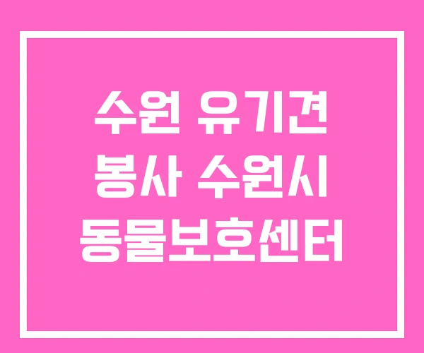 수원 유기견 봉사 수원시 동물보호센터 수원 유기견 봉사 수원시 동물보호센터
