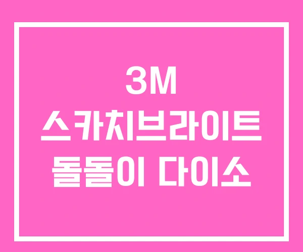 3M 스카치브라이트 돌돌이 다이소