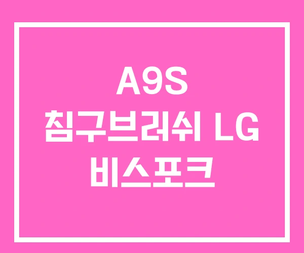 A9S 침구브러쉬 LG 비스포크
