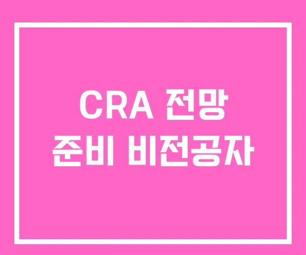 CRA 전망 준비 비전공자