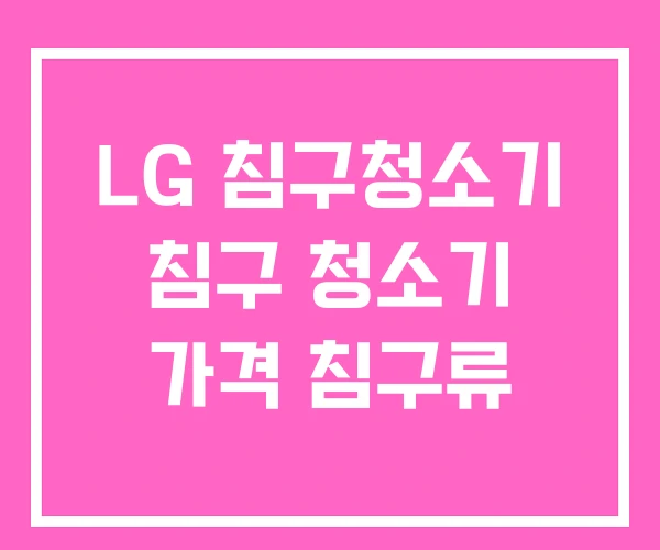 LG 침구청소기 침구 청소기 가격 침구류