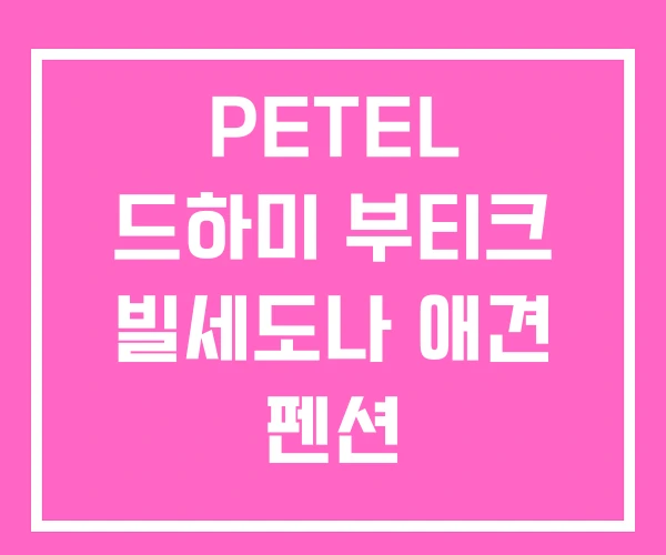 PETEL 드하미 부티크 빌세도나 애견 펜션