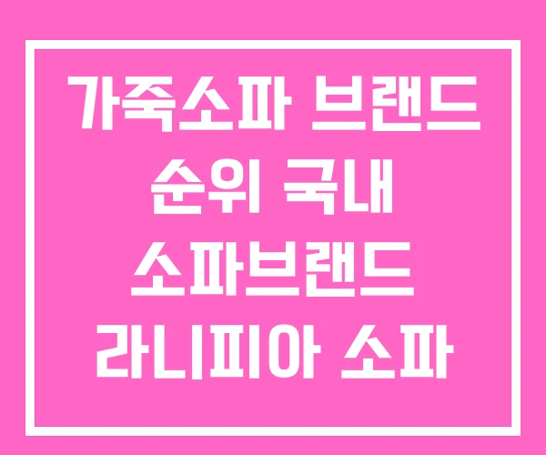 가죽소파 브랜드 순위 국내 소파브랜드 라니피아 소파