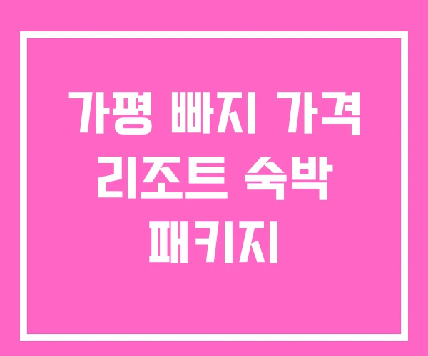 가평 빠지 가격 리조트 숙박 패키지 가평 빠지 가격 리조트 숙박 패키지
