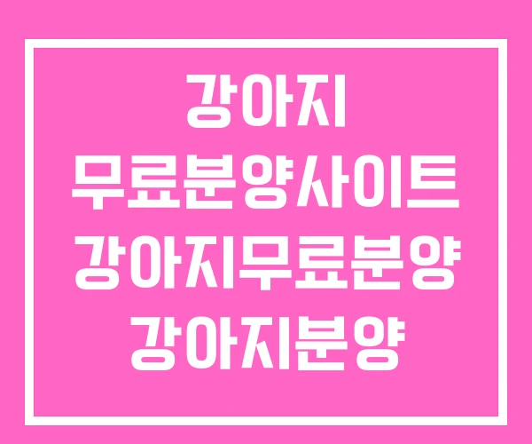강아지 무료분양사이트 강아지무료분양 강아지분양