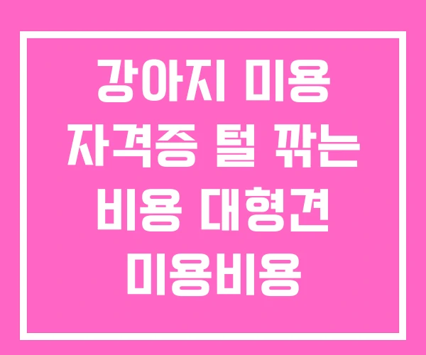 강아지 미용 자격증 털 깎는 비용 대형견 미용비용 강아지 미용 자격증 털 깎는 비용 대형견 미용비용