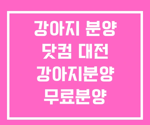 강아지 분양 닷컴 대전 강아지분양 무료분양