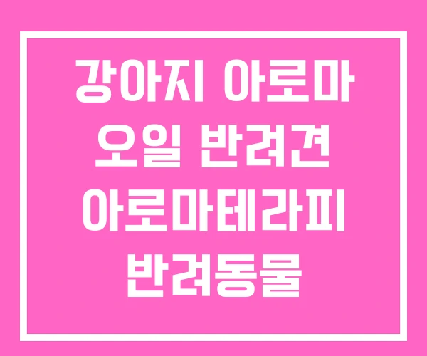 강아지 아로마 오일 반려견 아로마테라피 반려동물 강아지 아로마 오일 반려견 아로마테라피 반려동물