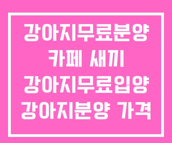 강아지무료분양 카페 새끼 강아지무료입양 강아지분양 가격