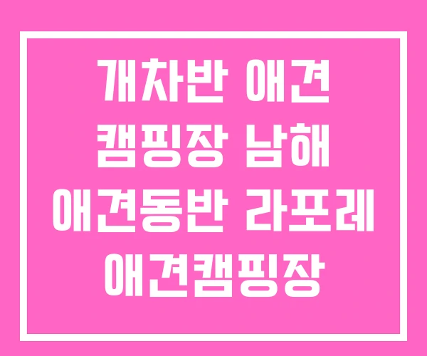 개차반 애견 캠핑장 남해 애견동반 라포레 애견캠핑장 개차반 애견 캠핑장 남해 애견동반 라포레 애견캠핑장