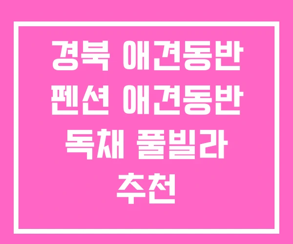 경북 애견동반 펜션 애견동반 독채 풀빌라 추천 경북 애견동반 펜션 애견동반 독채 풀빌라 추천