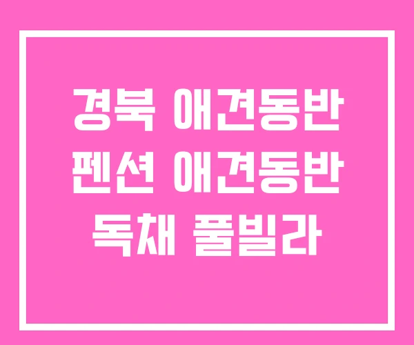 경북 애견동반 펜션 애견동반 독채 풀빌라 경북 애견동반 펜션 애견동반 독채 풀빌라