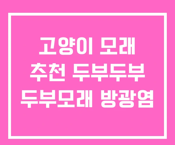 고양이 모래 추천 두부두부 두부모래 방광염 고양이 모래 추천 두부두부 두부모래 방광염