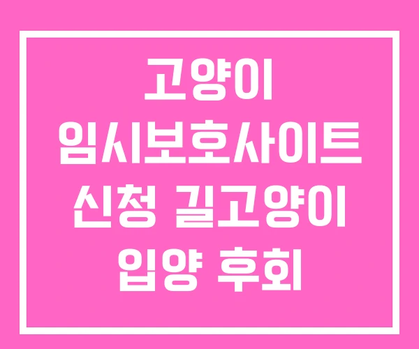 고양이 임시보호사이트 신청 길고양이 입양 후회 고양이 임시보호사이트 신청 길고양이 입양 후회