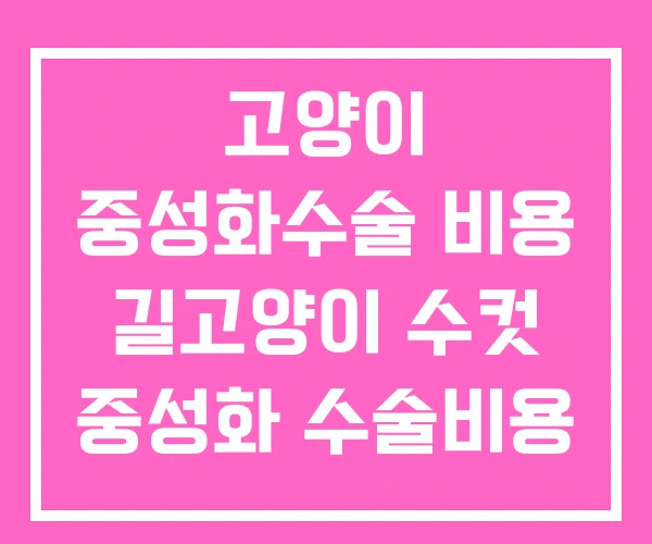 고양이 중성화수술 비용 길고양이 수컷 중성화 수술비용 고양이 중성화수술 비용 길고양이 수컷 중성화 수술비용