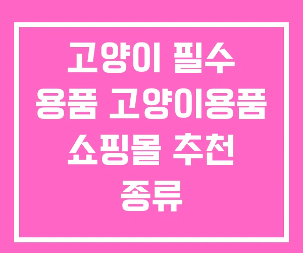고양이 필수 용품 고양이용품 쇼핑몰 추천 종류 고양이 필수 용품 고양이용품 쇼핑몰 추천 종류