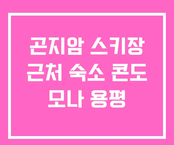 곤지암 스키장 근처 숙소 콘도 모나 용평 곤지암 스키장 근처 숙소 콘도 모나 용평