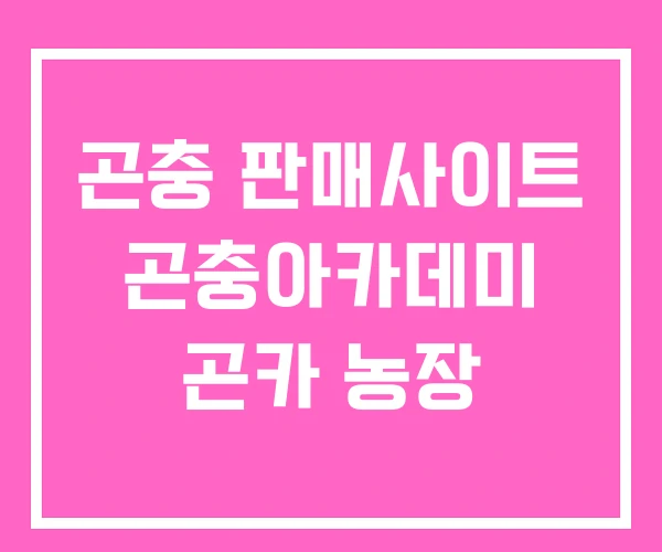 곤충 판매사이트 곤충아카데미 곤카 농장 곤충 판매사이트 곤충아카데미 곤카 농장