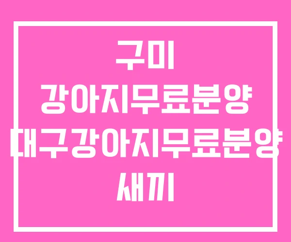 구미 강아지무료분양 대구강아지무료분양 새끼 강아지무료입양