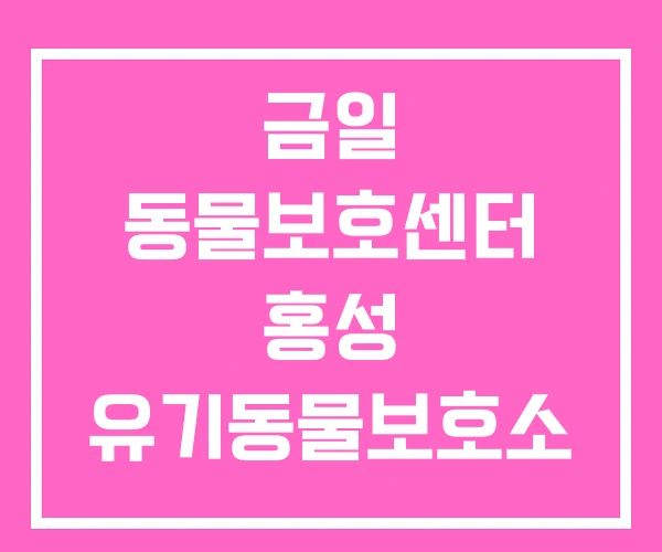 금일 동물보호센터 홍성 유기동물보호소 유기견 보호소