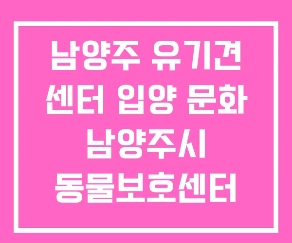남양주 유기견 센터 입양 문화 남양주시 동물보호센터 남양주 유기견 센터 입양 문화 남양주시 동물보호센터