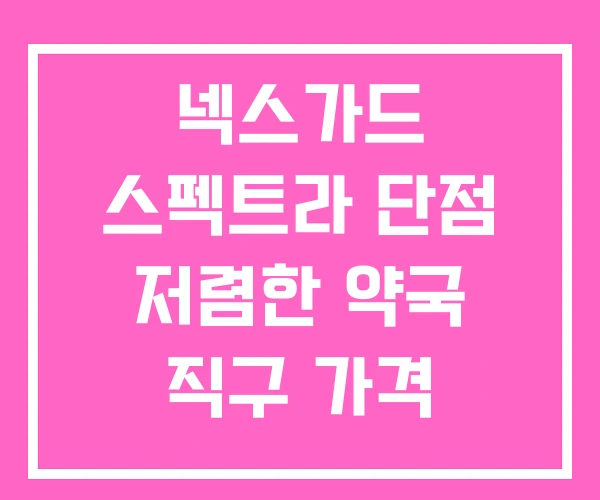 넥스가드 스펙트라 단점 저렴한 약국 직구 가격