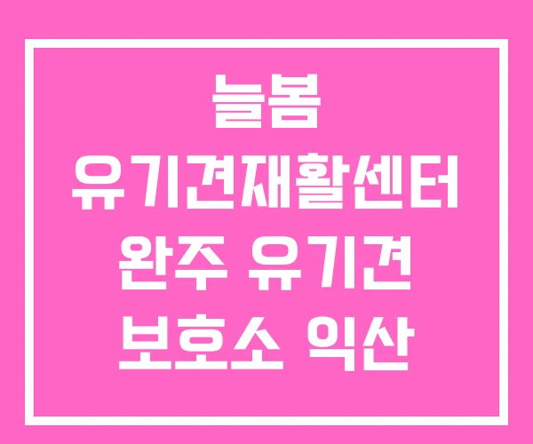 늘봄 유기견재활센터 완주 유기견 보호소 익산 늘봄 유기견재활센터 완주 유기견 보호소 익산