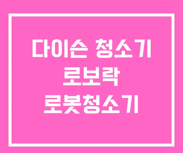 다이슨 청소기 로보락 로봇청소기 다이슨 청소기 로보락 로봇청소기
