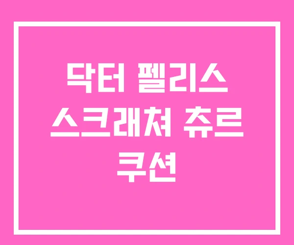 닥터 펠리스 스크래쳐 츄르 쿠션 닥터 펠리스 스크래쳐 츄르 쿠션