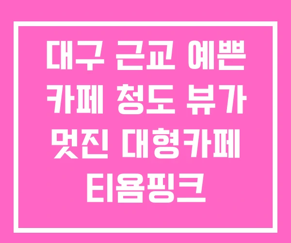 대구 근교 예쁜 카페 청도 뷰가 멋진 대형카페 티욤핑크 대구 근교 예쁜 카페 청도 뷰가 멋진 대형카페 티욤핑크