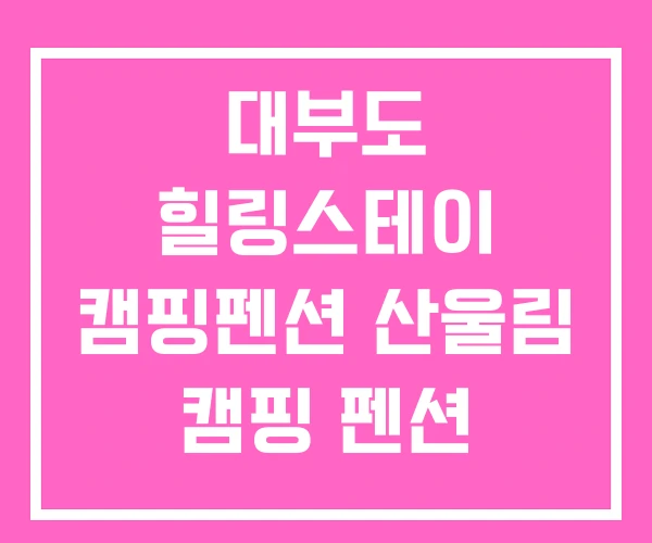 대부도 힐링스테이 캠핑펜션 산울림 캠핑 펜션 알프스 대부도 힐링스테이 캠핑펜션 산울림 캠핑 펜션 알프스