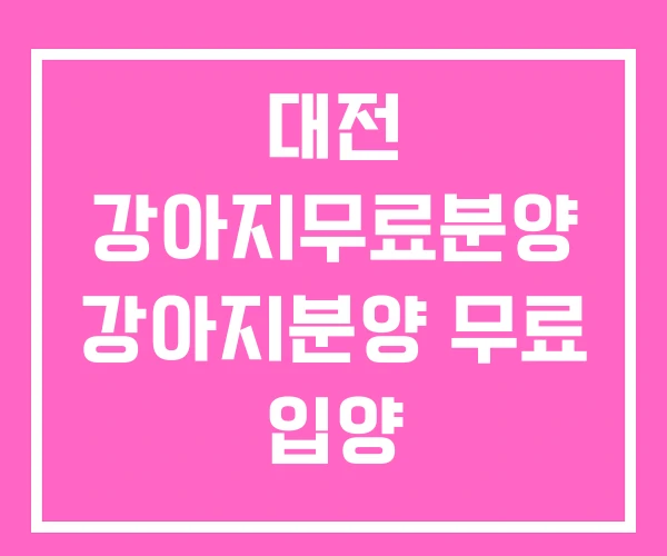 대전 강아지무료분양 강아지분양 무료 입양 대전 강아지무료분양 강아지분양 무료 입양