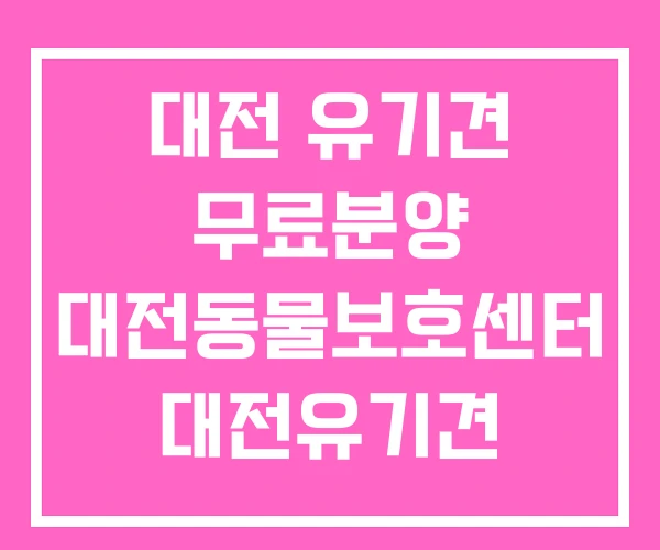 대전 유기견 무료분양 대전동물보호센터 대전유기견 보호소 대전 유기견 무료분양 대전동물보호센터 대전유기견 보호소