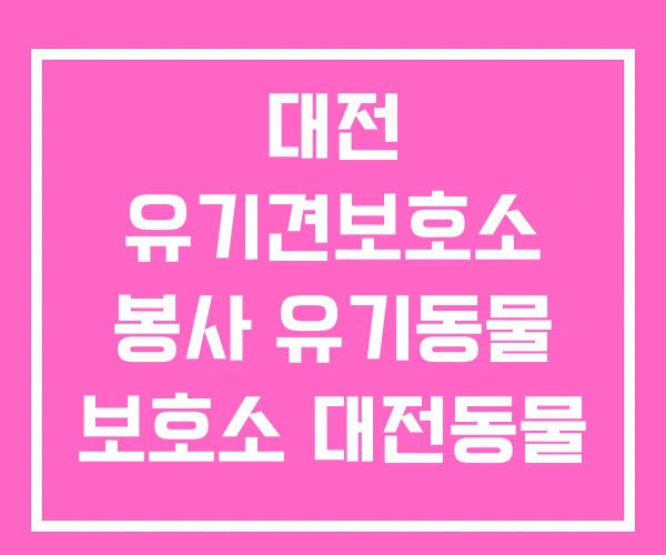 대전 유기견보호소 봉사 유기동물 보호소 대전동물 대전 유기견보호소 봉사 유기동물 보호소 대전동물