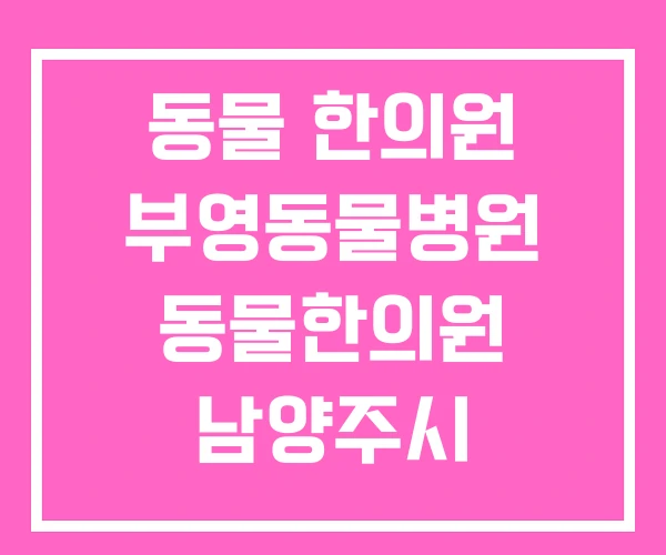 동물 한의원 부영동물병원 동물한의원 남양주시 동물 한의원 부영동물병원 동물한의원 남양주시