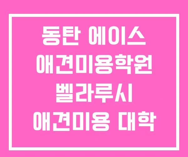 동탄 에이스 애견미용학원 벨라루시 애견미용 대학 동탄 에이스 애견미용학원 벨라루시 애견미용 대학