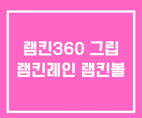 램킨360 그립 램킨레인 램킨볼 램킨360 그립 램킨레인 램킨볼