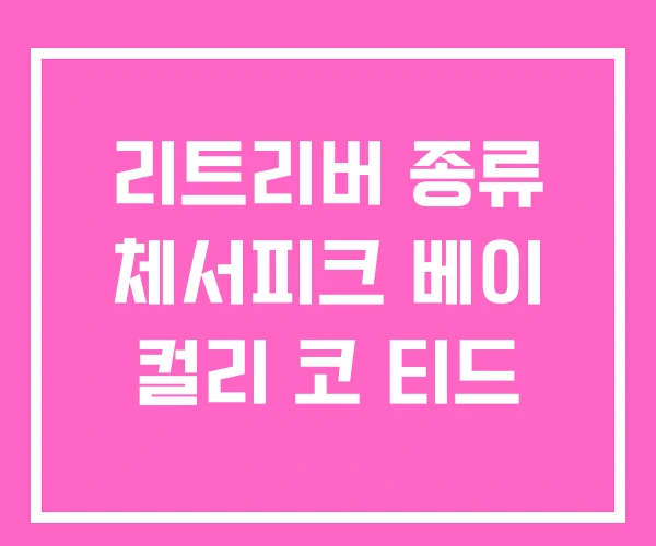 리트리버 종류 체서피크 베이 컬리 코 티드 리트리버 종류 체서피크 베이 컬리 코 티드